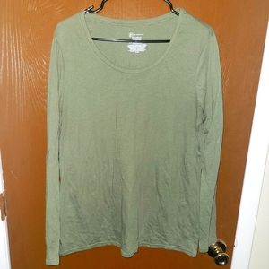 Long sleeve olive green shirt